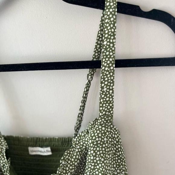 ABERCROMBIE & Fitch Green Polka Dot Mini Dress Women’s Size Small - Picture 4 of 10